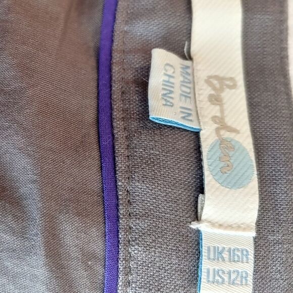 Boden stunning linen dress in grays/purples sz 12 - Picture 11 of 14